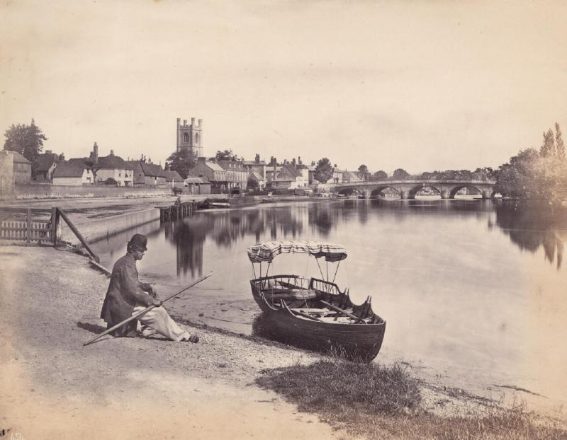 View of Henley Bridge and St Mary's Church by Henry Taunt